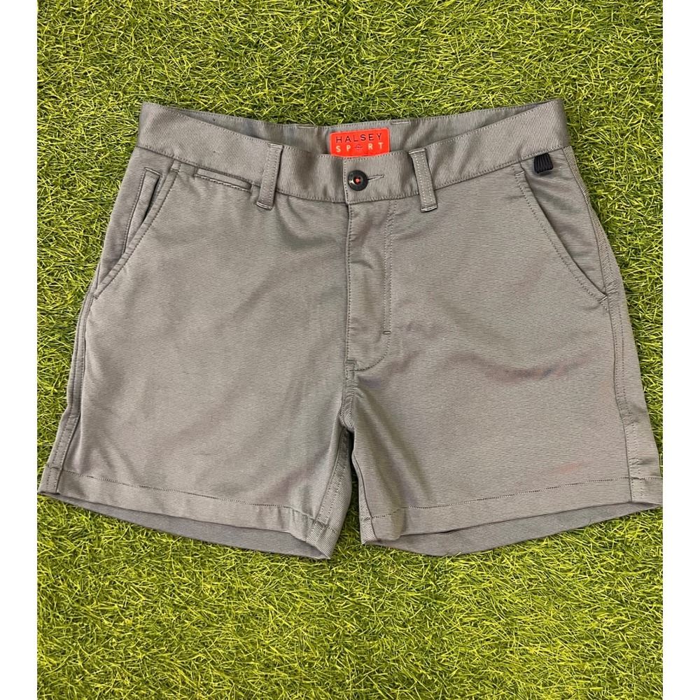 Halsey Sport Mens Grey Micro Stripe Performance Golf Shorts Size 30 BM1056 TJ‎